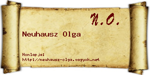 Neuhausz Olga névjegykártya